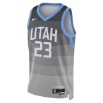 Maillot NBA Utah Jazz Lauri Markkanen Nike 2025-26 City Edition Gris Swingman - Homme